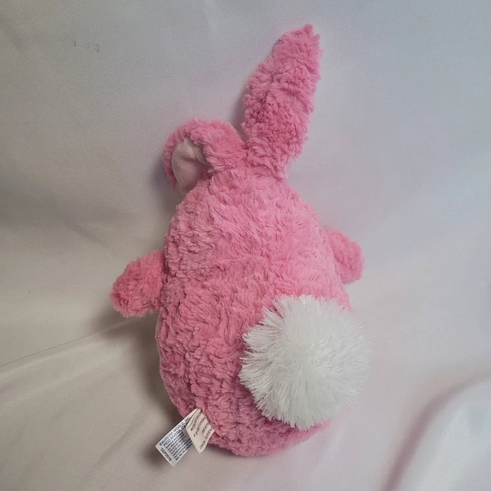 Aurora Jelly Roll Tulip Bean Bag Bunny Plush Pink White - Picture 4 of 7